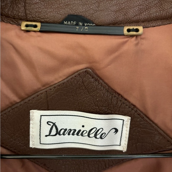 Vintage Leather Bomber Aviator Flight Jacket Women Size 7/8 Chocolate Brown - Picture 5 of 15